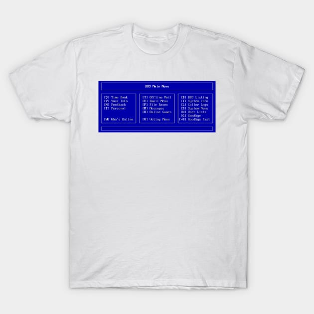 Bulletin Board System T-Shirt by Vampireslug